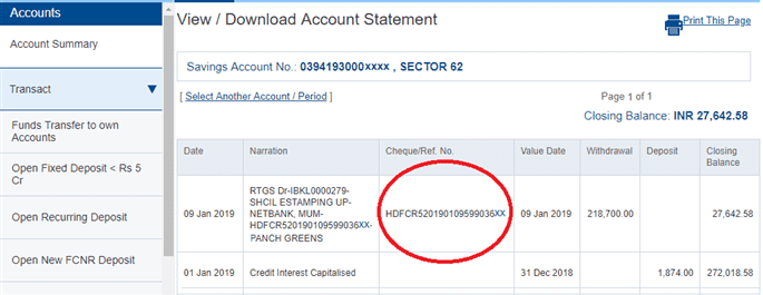 What Is UTR Number For UPI Transaction Why Does It Matter Explained   Bank Statement With Utr No 